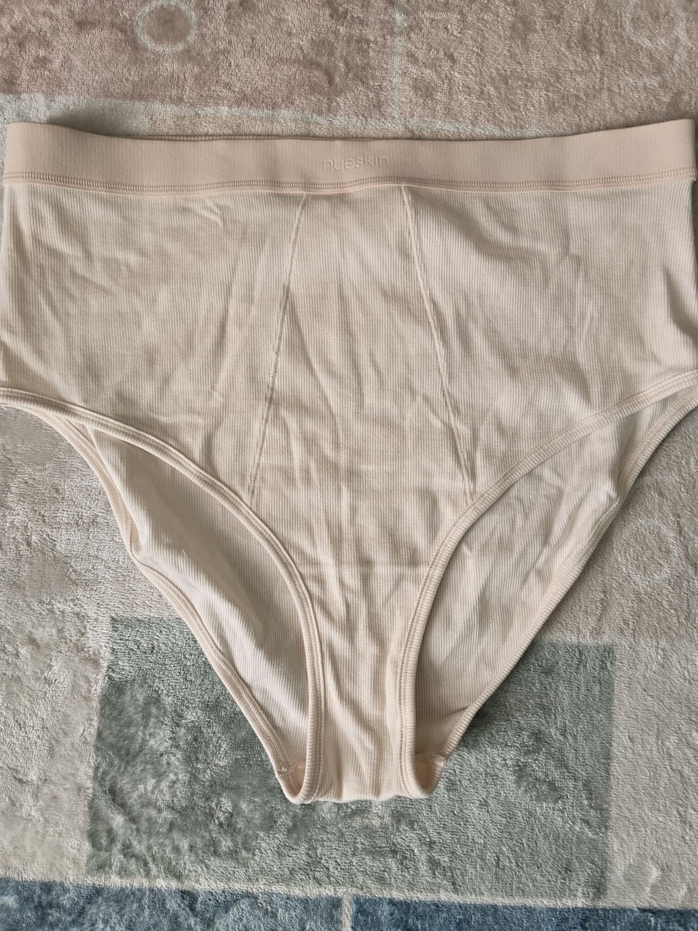 Adore Me Pale Blush Ribbed High-Waist Brief
